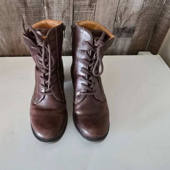 Pikolinos Brown Floral Embossed Ankle Booties 38 - Picture 2 of 8